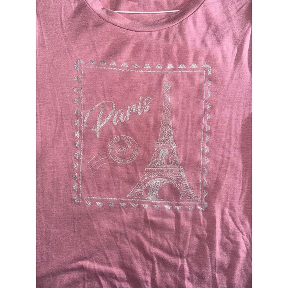 Retrology Paris Eiffel Tower Graphic Tee Pink Size M - Picture 4 of 4